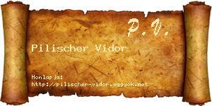 Pilischer Vidor névjegykártya